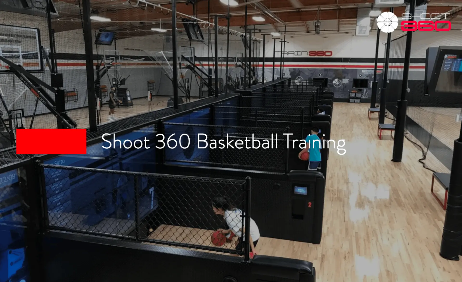 Interactive shooting and ball-handling training bays