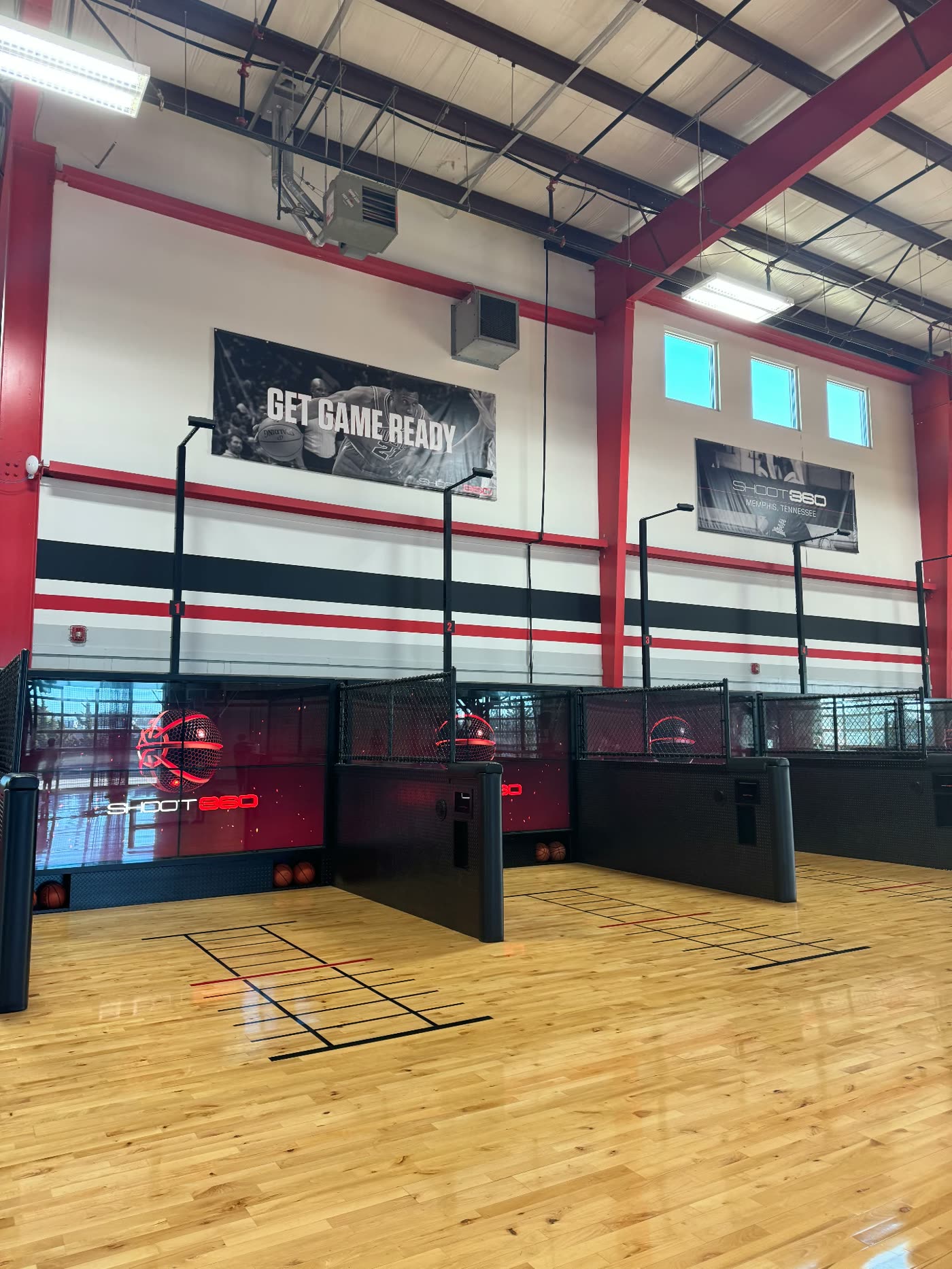 Shoot 360 Memphis hardwood court and training bays